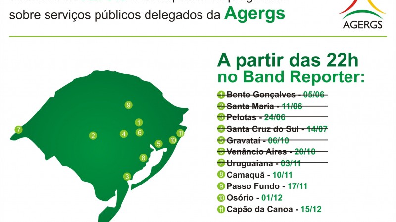 Rádio Bandeirantes e Agergs promovem debates sobre os serviços públicos no interior do RS