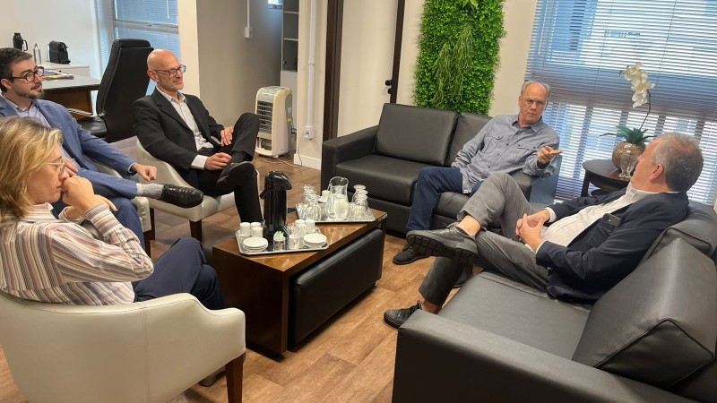 Presidente Marcelo Spilki e Conselheiros recebem Edson Brum